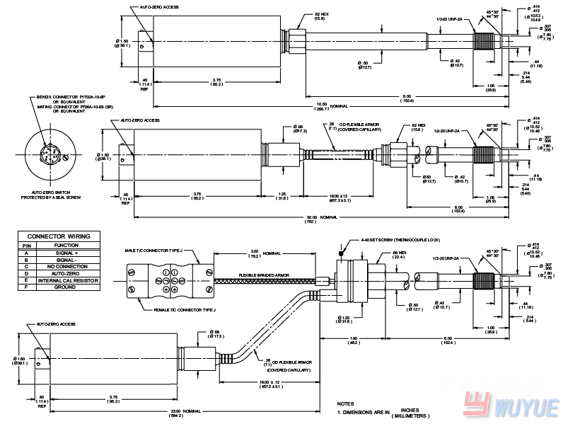 TPT4634/TPT4635/TPT4636高溫熔體壓力變送器(high temperature melt pressure transducer)